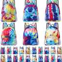 Patelai 96 Pcs Backpacks Bulk Colorful Kids Bookbags,Tie-dye, Approx. 42 X 30 X 12.5 Cm/ 16.8 X 12 X 5 Inches