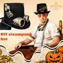 Black Top Hat,Deluxe Magician Ringmaster Costume Hats for Teens,Adults,Halloween,Themed Party,Cosplay Accessory, Black, One Size