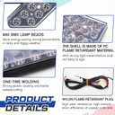 Rossesay 2 Pcs 23.6 inch Arrow Signal Light 12V Indicator LED Light Truck Strobe Lights with Brackets and Accessories for Watering Cart Sweeper Work Car Construction Vehicle