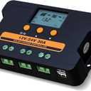 ECO-WORTHY Solar Charge Controller 30A Solar Panel Custom Battery Regulator, Dual USB Port Auto 12V/24V PWM for FLD/LiFePO4/SLD/GEL RV Solar System