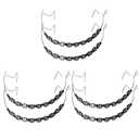 3 Pair of Temporary Tooth Decoration, Teeth Retainer Practical Brackets para Dientes Sturdy Retenedores de Dientes Ortodoncia Props for Dental Students to Practice (Black)