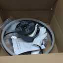 15.7" Modern Ceiling Fan with Lights - Flush Mount, Low Profile with Remote, Dimmable LED, 6 Speeds Timing for Bedroom Indoor Use, Black