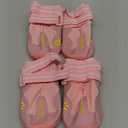 QUMY 4PCS Dog Boots for Large Dogs, Medium Dog Shoes & Paw Protectors for Hot Pavement, Summer Heat Protection, Mesh Breathable Nonslip Dog Booties for Hardfloors, Walking Running Hiking Pink Size 6