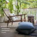 22 x 22 Outdoor Throw Pillow Inserts Set of 2 Waterproof Square Premium Decorative Couch Pillow Stuffers Form Large White Sofa Cushions Indoor