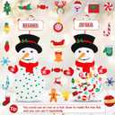 Yookeer 3 Pack DIY Felt Christmas Snowman Set Santa Advent Calendar Xmas Tree Felt with Detachable Ornament Craft Door Wall Hanging Decoration Xmas Gift for Winter Holiday Party(Vivid)