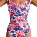Womens One Piece Swimsuits Tummy Control Bathing Suits Modest Full Coverage Swimsuit Wide Straps Swimwear (XXL)