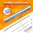 Hisencn Grill Replacement Parts for Charbroil Advantage 4 Burner 463344015 463432215 463343015 463240015 Gas Grills, 463240115, 463436815, Charbroil Advantage 4 Burner Parts, 15 1/8" x 2" Heat Plate