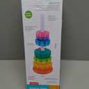 Baby Spinning Stacking Toys, Spin ABS Plastic and Color Rainbow Design Ring Stacker Baby Toys 6 to 12 Months Montessori Educational Learning Autism Sensory for Boys and Girls