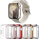 Rc-Z Case for Apple Watch Series 9/8/7 41mm, [30-Pack] Soft TPU Screen Protector Ultra-Thin Full Face Cover Replacement Bumper Accessories for iPhone Watch iWatch Series 9/8/7 41mm