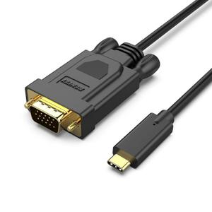 USB C to VGA 6 Feet Cable, USB Type-C to VGA Cable [Thunderbolt 3/4 Compatible] with iPhone 15 Pro/Max, MacBook Pro/Air 2023, iPad Pro, iMac, S23, XPS 17, Surface Book 3 and More