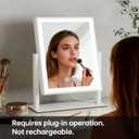 Vanity Mirror with Lights, 3-Color Dimmable & Adjustable Lighted Makeup Mirror with Smart Touch and 360 Rotation