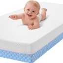 Crib Mattress Dual Sided Memory Foam Baby Toddler Bed Mattress, 52" x 27.6" x 5.5" Soft Breathable Mattresses