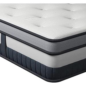 Vesgantti King Mattress 12 Inch Innerspring Multilayer Hybrid King Size Mattress - Ergonomic Design with Memory Foam and Pocket Spring Mattresses King Size - Box Top Series Medium Firm Feel