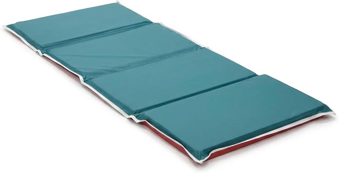 Children's Factory Toddler Nap Mats, Hand-Washable Soft Nap Mat with Pillow for Preschool and Daycare, Red and Green, Set of 10