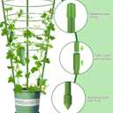 4 Pack Garden Plant Support Tomato Cage, Upgrade 36'' Trellis for Climbing Plants, Plant Trellis Kits with 4 Self Watering Spikes and 20 Plant Clips (36'') (Upcage-4T-23)
