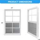NeatiEase 2 Pack Shed Window, 12 x 18 Flush Mount Window with Tempered Glass and Fiberglass Screen for Shed, Chicken Coop, Playhouse, Household, Garage
