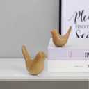 Notakia Wood Look Ceramic Birds Statues Home Decor Modern Style Decorative Ornaments for Living Room, Bedroom, Office Desktop, Pottery barn Decor