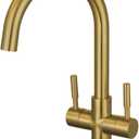 Kingston Brass LS8293DL Concord Vessel Faucet, Brushed Brass, 4.13 x 7.44 x 13.44