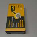 Saker Cordless Electric Scissors, Cardboard Box Cutter,4V Rechargeable Rotary Cutter with Safety Lock & LED Light, Cardboard Cutter for Cutting of Fabric, Leather, Carpet, Plastic, and More (Yellow 1 Blade)