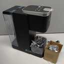 Single Serve Coffee Maker, Iced and Hot Coffee Machine for K Cup & Grounds, Compact Design, 40oz Removable Water Reservoir, 6 to 24 Oz Brew Sizes, Fits 7.3" Travel Mug, Black