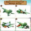 HyDren Lizard Stuffed Animal Plush Toy 26 Inch Iguana Plush with 4 Babies Inside Large Simulation Iguana Dragon Animal Toy Gifts for Kids Boys Girls Valentine's Day Birthday Party