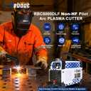 Reboot Plasma Cutter Non-High Frequency Non-Touch Blow Back Pilot Arc, 1" (25mm) Max Cut 5/8 Inch Clean Cut, 2T/4T, Large LED Display Gouging/Marking/Mesh Plate Cutting 120V/240V Dual Voltage
