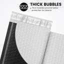 Fuxury Black Bubble Mailers 4x8" 100 Pack Waterproof Padded Envelopes Usable Size 4x7" Self Seal Bubble Envelopes Padded Mailers for Small Business, Envelope Mailers