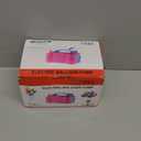 IDAODAN Electric Balloon Pump, Portable Electric Balloon Blower Machine Balloon Air Pump Dual Nozzle Rose Red 110V 600W Balloon Inflator for Party Decorations