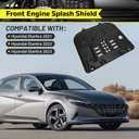Front Engine Splash Shield fit for Hyundai Elantra 2021-2023 1.6L 1.6T,Under Cover Front Engine Guard Mud Flaps Directly Replace Original