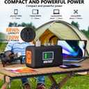 HOWEASY Portable Power Station,120W(240W Peak) Solar Generator,88Wh Lithium Battery Power with 110V AC Outlet/DC/USB/LED Light for Outdoor Camping Trip Hunting Emergency(Solar Panel Optional)