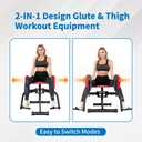 2-in-1 Hip Abductor and Adductor Machine, Inner and Outer Thigh Exercise Equipment, Leg Workout Machine for Home Gym