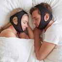 Chin Strap for Sleeping, Effective Anti Snoring Devices, Airflow Jaw Strap for Sleep Apnea Breathable and Comfortable, Adjustable Anti Snoring Chin Strap AABB
