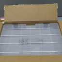 Sougayilang Fishing Tackle Boxes - 3600 3700 Plastic Storage Organizer Box with Removable Dividers - Fishing Tackle Storage - 4 Packs Transparent Tackle Trays