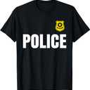 Policeman Police Officer Costume Police Officer Halloween T-Shirt. XS Size