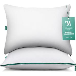 Marlow Adjustable Memory Foam Pillow by Brooklinen - Provides Back and Neck Pain Relief - Ideal Back, Stomach and Side Sleeper Pillow - Cooling-Infused Pillow - Standard/Queen Size (Standard (Pack of 1))