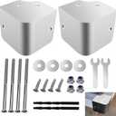 1 Pc Marine Grade 90 Degree Rounded Angle 316 Stainless Steel Pontoon Corner Caps, for Pontoon Boats, Marina Walkways, Water Platforms That Need to Be Protected