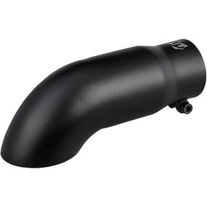 Black Exhaust tip -2.5'' Inlet Bolt on Turn Down Design - Stainless Steel Car Muffler Tips 2.5" ID x 3"OD x 9"L