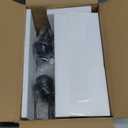 VINLUZ 2-Light Black Track Lighting Fixture, Modern E26 Base Ceiling Spotlight with Clear Glass Shades, Adjustable Rotatable Heads Semi Flush Mount Ceiling Light for Bathroom, Kitchen, Hallway