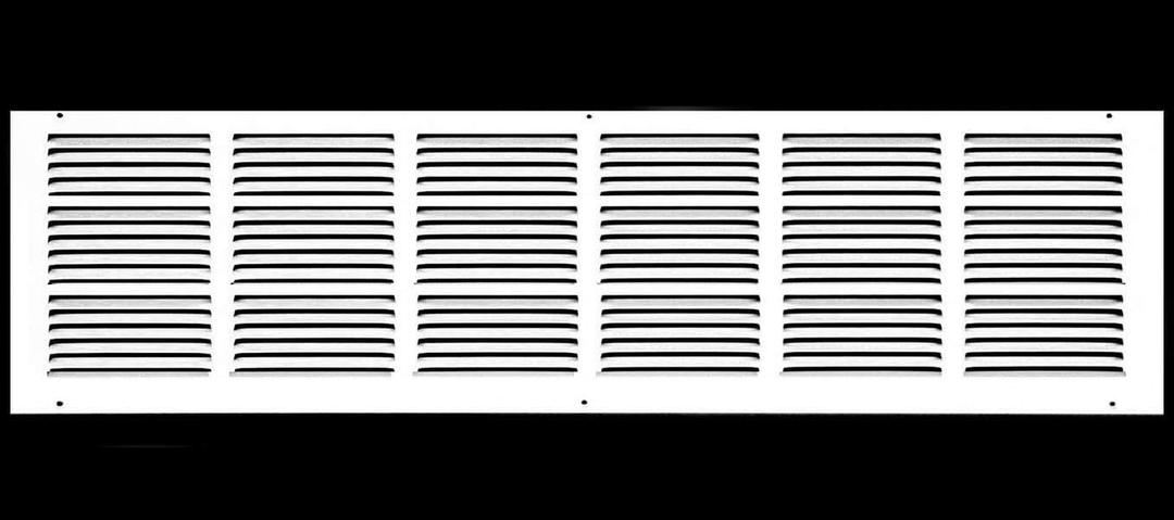 34" x 10" Return Air Grille - Sidewall and Ceiling - HVAC Vent Duct Cover Diffuser - [White] [Outer Dimensions: 35.75w X 11.75"h]