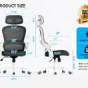 TRALT Office Chair - Ergonomic Office Chair with Back Support, Computer Chair - Home Office Desk Chairs, 330lbs Wide Seat Big and Tall Office Chairs with Headrest, Comfy Desk Chairs (White Black)