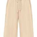 PRETTYGARDEN Womens Summer Outfits 2 Piece Sets Casual Ribbed Knit Crop Tube Top Wide Leg Pants Spring Matching Lounge Set, XS