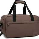 Kono Travel Duffel Bag 14L Under Seat Carry-on Bag Sports Tote Gym Bag Weekender Overnight Bags 13.78"x7.87"x7.87" Brown
