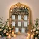 Wengik Wedding Seating Chart 24x18 Mirror with Seat Cards Wax Seal Stickers
