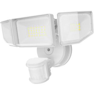 85W LED Security Lights Motion Sensor Light Outdoor, 8500LM Dusk to Dawn, IP65 Waterproof, 6500K, 3 Head Motion Detected Flood Light, Floodlight for Outside, Garage, Yard, Porch (White)
