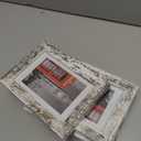 4x6 Picture Frame Set of 4, 4 x 6 Wood Photo Frames with Mat for 3.5x5, Rustic Natural Wooden Frame with Real Glass Cover for Wall and Tabletop Display,Distressed White