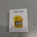 Shower Timer Cute Duck Waterproof Bathroom Toilet Kids Visual Timer, Suction Cup for Wall Mount Swim, Rechargeable (Yellow)