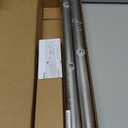 Zeerobee Curtain Rods for Windows 32 to 72, Brushed Nickel Curtain Rod, Adjustable 1 Inch Heavy Duty Outdoor/Indoor Modern Drapery Pole, 32"-72"