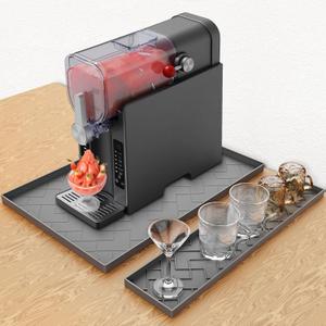 Silicone Mat for Ninja Slushie Machine&Ninja Creami- Removable 22.5"*15"*0.7" Countertop Protector Mat,Concave Convex Design, Leak-Proof and Slip-Resistant ice Gream Maker&Slushie Machine Accessories (Grey)