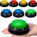 8-Pack Game Buzzers for Trivia Games  Classroom Quiz Buzzers with Lights & Sounds for Learning, Parties & Family Fun