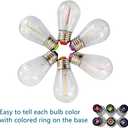 24 Pack Multicolor S14 1W LED String Light Replacement Bulb, Home Decor, Holiday, Party, Wedding, Christmas Light, Assorted